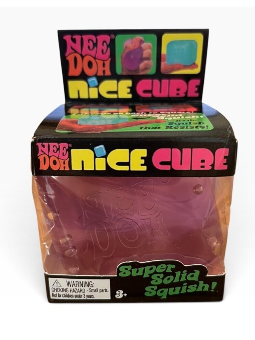 NeeDoh Pink Nice Cube Super Solid Squish New in box Schylling